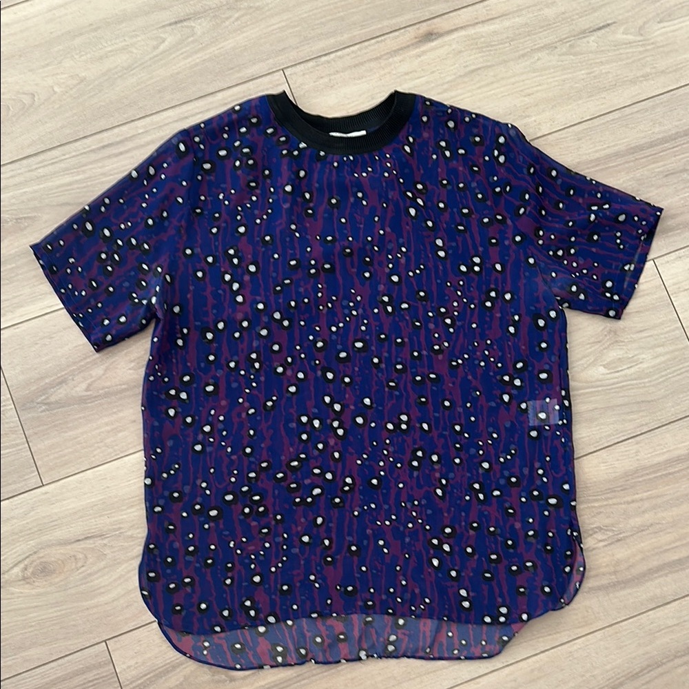 Colorful Patterned Short Sleeve Top